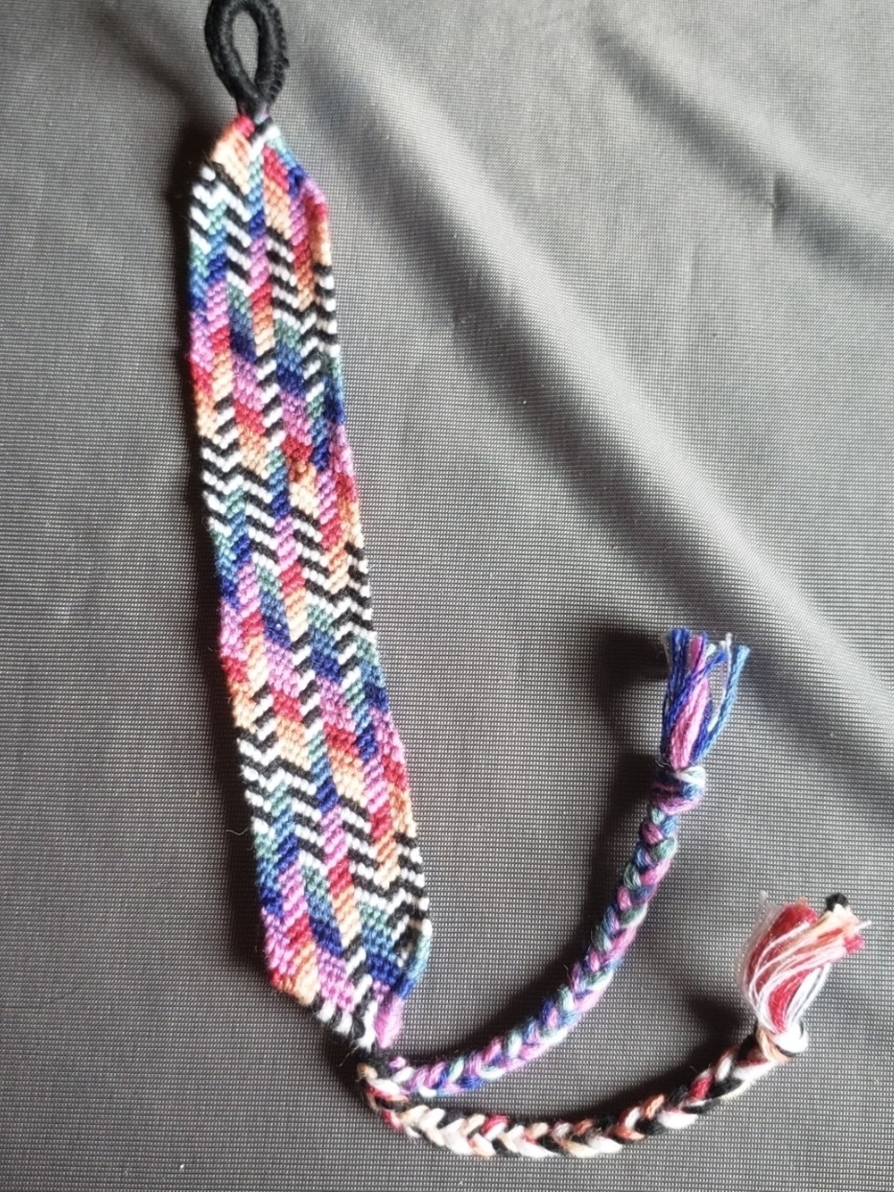 Handmade Multicolor Glitched Zig Zag Friendship Bracelet